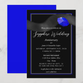 Sapphire Ribbon, 45-jarig Jubileum voor bruiloft Kaart (Voorkant / Achterkant)