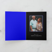 Sapphire Ribbon 45 Year Wedding Jubileum Bedankt Kaart (Binnen)