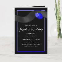 Sapphire Ribbon 45 Year Wedding Jubileum Bedankt
