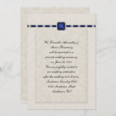 Sapphire Ribbons & Lace Post Wedding Kaart (Voorkant / Achterkant)