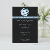 Sapphire Roos Vrijgezellenfeest Invite Kaart (Staand voorkant)