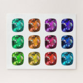 Sapphire, Ruby, Aqua, Gemstone Puzzle Legpuzzel (Horizontaal)