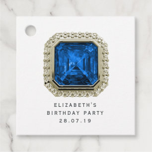 Sapphire September Birthstone Bedankjes Labels
