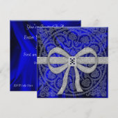 Sapphire Silk Party Kaart (Voorkant / Achterkant)