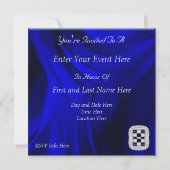 Sapphire Silk Party Kaart (Achterkant)