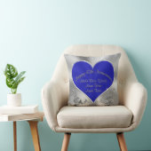 Sapphire Silvery 45th Wedding Jubileum Pillow Kussen (Stoel)