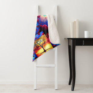 Sapphire Sky met Granaat Harten: Empowering Medium Sherpa Deken