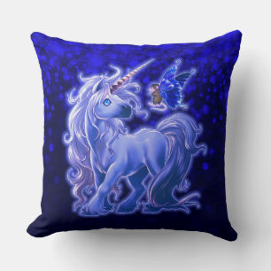 Sapphire Sparkle Blue Unicorn Kussen