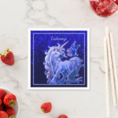 Sapphire Sparkle Blue Unicorn Servet (Insitu)