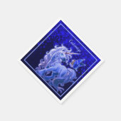 Sapphire Sparkle Blue Unicorn Servet (Hoek)