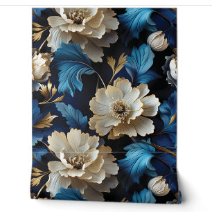 Sapphire Starlit Symphony Botanical Behang