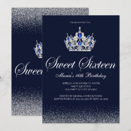 Sapphire Sweet 16 verjaardagsuitnodigingen Kaart