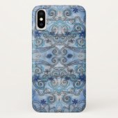 Sapphire Swirls-ontwerp op een iPhone-draagtas Case-Mate iPhone Case (Achterkant)