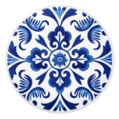 Sapphire Talavera Lissabon Patroonvormige Keramisc Keramische Knop (Voorkant)