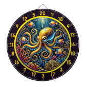Sapphire Tentacle Octopus Dartboard Dartbord (Voorkant)