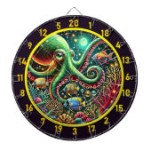 Sapphire Tentacle Octopus Dartboard Dartbord (Voorkant)