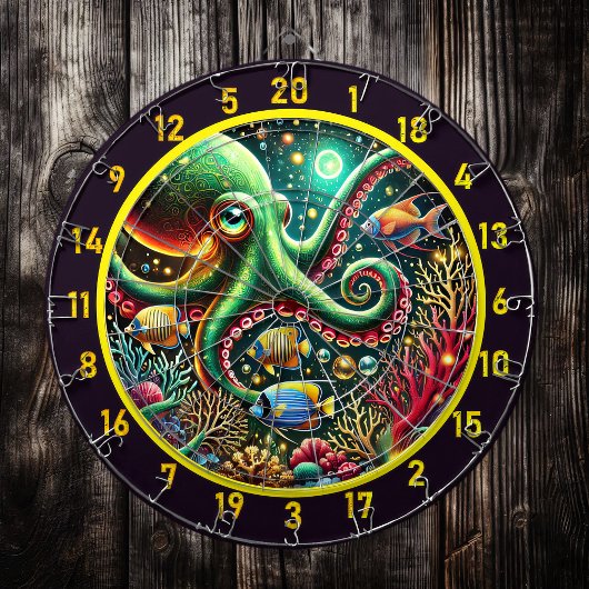 Sapphire Tentacle Octopus Dartboard Dartbord