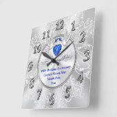Sapphire Thmed, 45 jaar Jubileum Gifts, Clock Vierkante Klok (Hoek)
