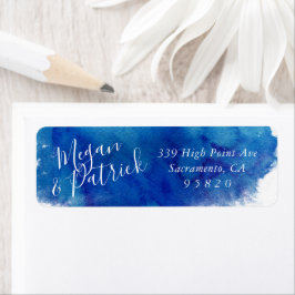 Sapphire Tide Bruiloft Retouradres Label
