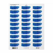 Sapphire Tide Bruiloft Retouradres Label (Full Sheet)