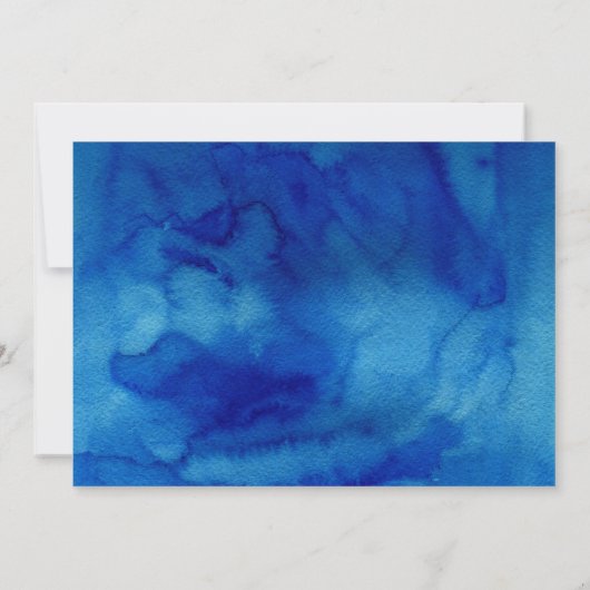 Sapphire Tide bruiloft uitnodiging (Achterkant)