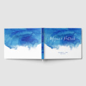 Sapphire Tide Gepersonaliseerde bruiloft Gastenboek (Volledig)