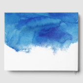 Sapphire Tide Gepersonaliseerde bruiloft Gastenboek (Achterkant)