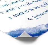 Sapphire Tide Instant Photo Weduwboek Poster (Hoek)