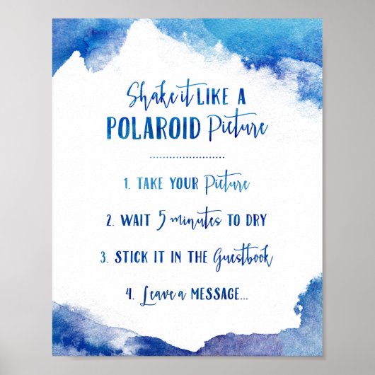 Sapphire Tide Instant Photo Weduwboek Poster (Voorkant)