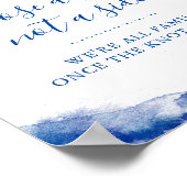 Sapphire Tide Kies een Stoel Trouwbord Poster (Hoek)
