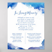 Sapphire Tide Trouwherinneringbord Poster (Voorkant)