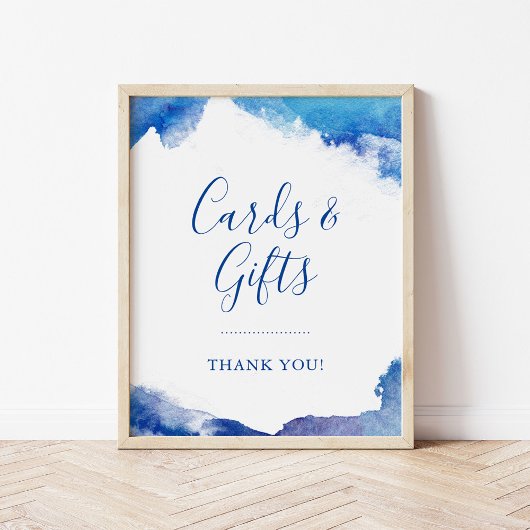 Sapphire Tide Wedding Cards en Gifts Sign Poster