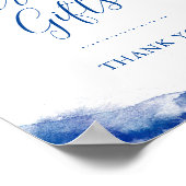 Sapphire Tide Wedding Cards en Gifts Sign Poster (Hoek)