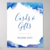 Sapphire Tide Wedding Cards en Gifts Sign Poster (Voorkant)
