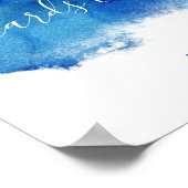 Sapphire Tide Wedding Cards en Gifts Sign Poster (Hoek)