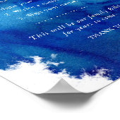 Sapphire Tide Wedding Guestbook - Bijbel Poster (Hoek)