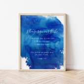 Sapphire Tide Wedding Guestbook - Bijbel Poster