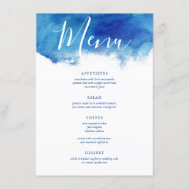 Sapphire Tide Wedding Menu Kaart