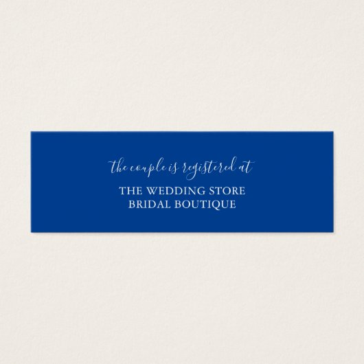 Sapphire Tide Wedding Registry Invoegen Kaart (Voorkant)