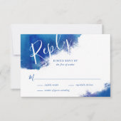 Sapphire Tide Wedding RSVP Response Kaart (Voorkant)