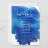 Sapphire Tide Wedding Table Numbers Guest Names (Achterkant)