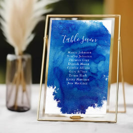 Sapphire Tide Wedding Table Numbers Guest Names Kaart