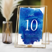 Sapphire Tide Wedding Table Numbers Kaart