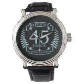 Sapphire Traditional 45th bruiloft Horloge (Voorkant)