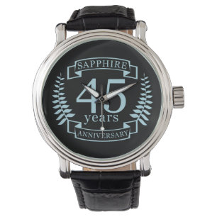 Sapphire Traditional 45th bruiloft Horloge