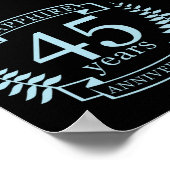 Sapphire Traditional 45th bruiloft Poster (Hoek)