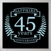 Sapphire Traditional 45th bruiloft Poster (Voorkant)