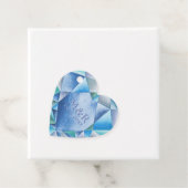 Sapphire Waterverf hart 45e bruiloft Jubileum Bedankjes Labels (In situ)