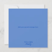 Sapphire Wedding Blauw en Goud Bedankt Card (Achterkant)