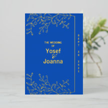 Sapphire Wedding Folie Invitation